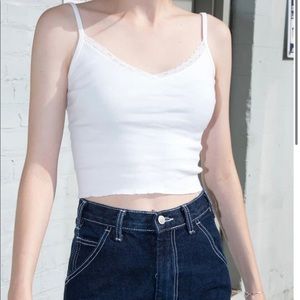 Brandy Melville WHITE NICOLETTE LACE TANK